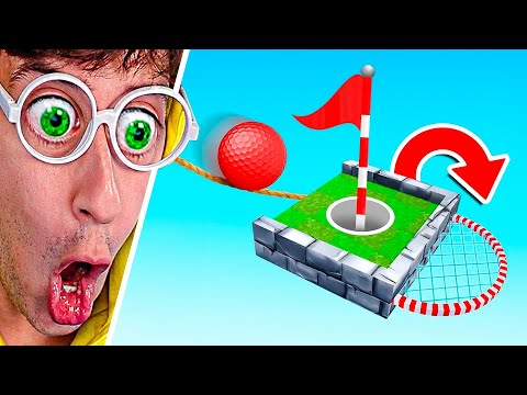 I DON'T UNDERSTAND ⛔ HOLE TROLL vs BROTHER 😂⛳! (Golf it Hacked) - TEKENDO