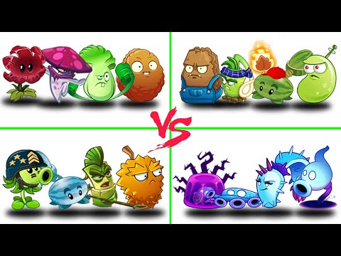 Tournament 04 Team Plant VS Team Zombie Level 1-5 - Who Will Win?
