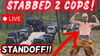 🔴 BREAKING: Cop Stabbing Suspect SURROUNDED — Threatening to Set Himself on Fire | Ohio Manhunt