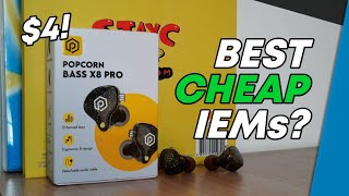 Popcorn Bass X8 Pro Unboxing & Review | Best Budget IEMs for $4?