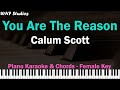 You Are The Reason Karaoke Female Key Tutorial Chord C Calum Scott