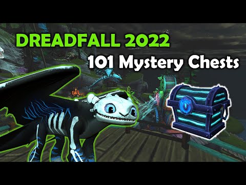 UNBOXING 101 Dreadfall Treasure Chests - Reaction - School of Dragons