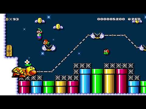 Super Mario Maker 2 - Wigglers fantasy ride.