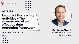 Record of Processing Activities - The cornerstone of an effective data