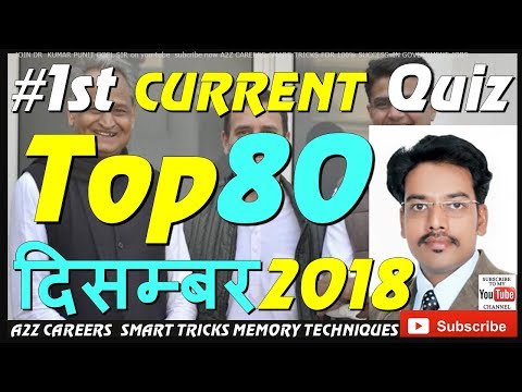 #1 Top 80  1  to 15 Dec 2018  Most Important Current Affairs December Current Affair 2018