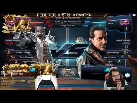 Tekken 7 - FT10 FEDERER (Armor king) vs Raef (Negan)