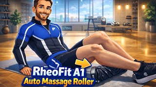RheoFit A1 Auto Massage Roller, AI Powered, Features Deep Release and Soft Comfort Massage Covers