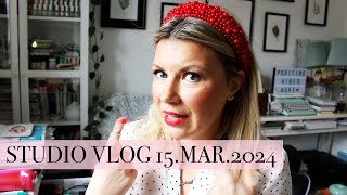 15.03.2024 Studio Vlog | Painting Abstract Portraits! Textures + Colour Palette