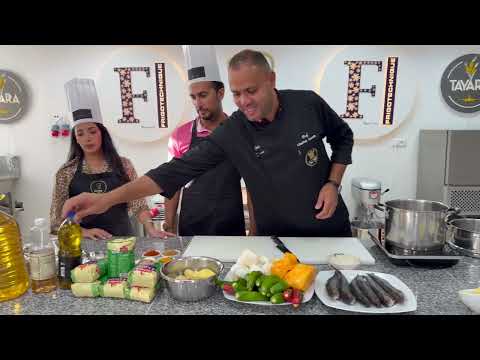 Cooking Couscousi and Tunisian Brique at L'Academie des Chefs in Tunis