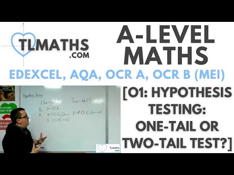 A-Level Maths: O1-03 [Hypothesis Testing: One-Tail or Two-Tail Test?]
