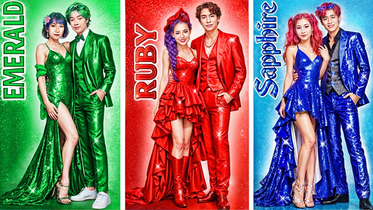 K-POPエメラルド vs ルビー vs ダイヤモンド✨ Huntrix vs Saja Boysメイクオーバーコンテスト！