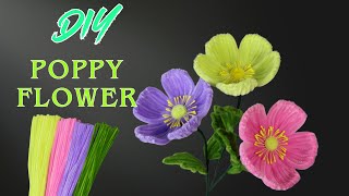 🌸 How to Make Beautiful Pipe Cleaner Poppy Flowers – Beginner Friendly 💖