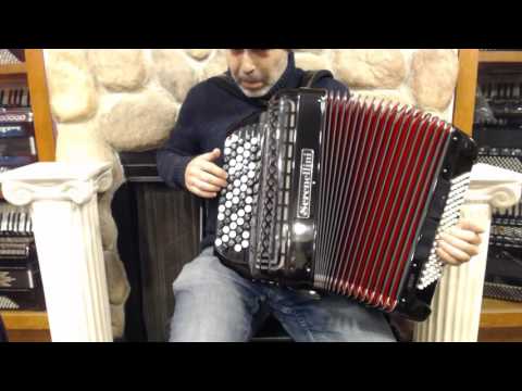SER373CBK - Serenellini 373 Chromatic Button Accordion 5 Row C System LMM 37 96 $3995