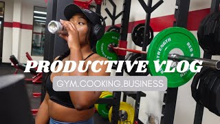 Productive Vlog|| gym, cooking, content ideas + more