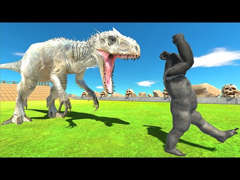 INDOMINUS REX VS MUTANT PRIMATES - Animal Revolt Battle Simulator