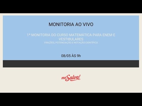 [GRATUITO] Monitoria ao vivo - Matemática para ENEM e Vestibulares
