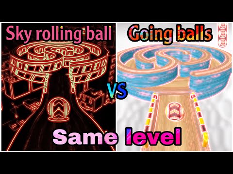 Same level - sky rolling balls VS going balls with perfect video filters and effects