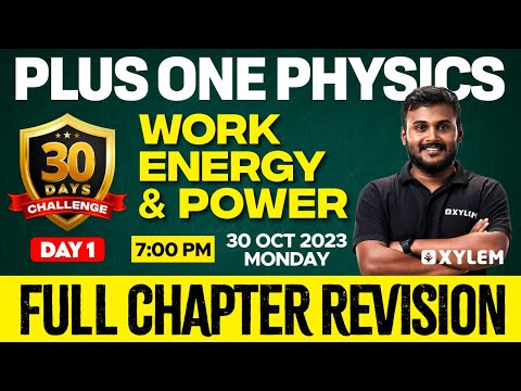 Plus One Physics - Work, Energy And Power  | Xylem Plus One