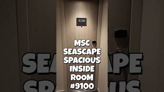 MSC Seascape Cozy Inside Room #9100 #cruisesplustravel #cruisecabin #cruise #msccruises #mscseascape