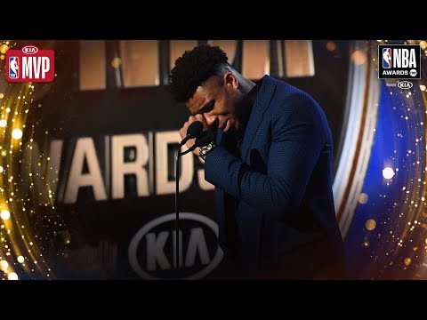 Giannis Antetokounmpo Gets EMOTIONAL During Kia MVP Speech | 2019 NBA Awards