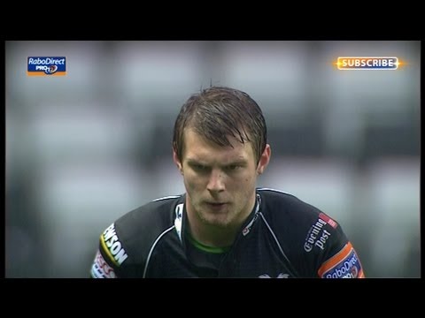 Dan Biggar punishes high tackle with his 2nd penalty - Ospreys v Benetton Treviso 13 April 2013