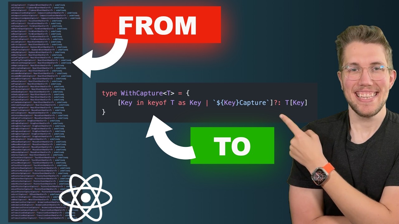 Let’s Replace 100+ React Types with 3 Lines Of Code (Same Type Safety!)