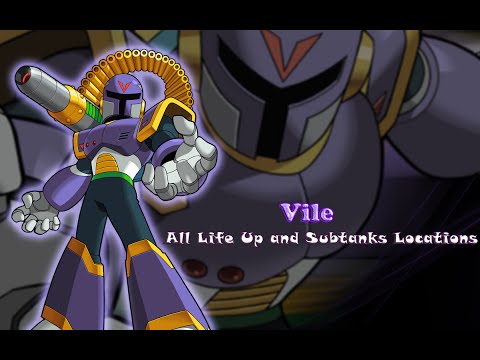 Megaman Mavericks Hunter X - Vile: All Life Up & Subtanks Locations