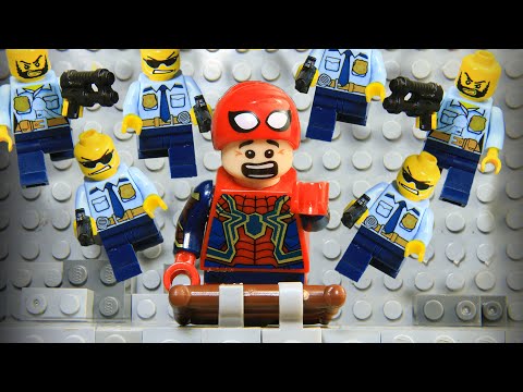 Spider-man Escape From Prison Fail In Spider-verse | Lego Stop Motion