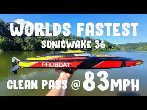 Worlds Fastest Sonicwake 36 v2 hits 83mph (prop by dasboata)