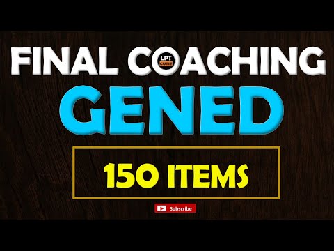 FINAL COACHING - GENED ACTUAL LET QUESTIONS 150 items