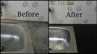 How to clean or remove salt water stains/hard water stains on sink, tap, floor, tiles, wash basin
