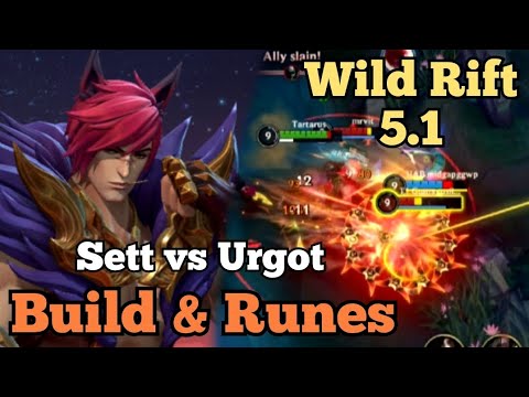 Sett vs Urgot - Wild Rift 5.1 || Baron Lane Build & Runes