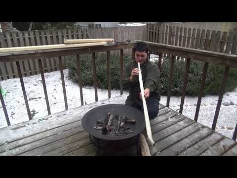 Building a 30-40 Pound PVC Bow Over a Fire Part 4 + Shooting - The Snow Bow!