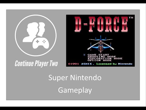 D-Force -1991 Asmik - Super Nintendo Gameplay - Continue Player Two SNES
