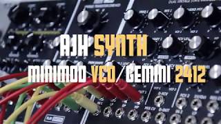 Video thumbnail for AJH Synth-VCO MINIMOD & GEMINI 2412 Filter -Techno eurorack demo (no talking) by Dziam Bass