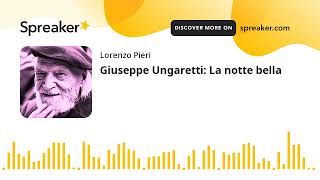 Kadr z teledysku La notte bella tekst piosenki Giuseppe Ungaretti