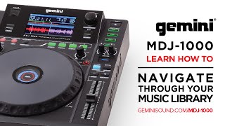 Video thumbnail for Gemini MDJ-1000 - How To Navigate Your Music Library by Gemini Sound