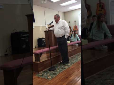 Bro Denny Renfroe Singing "I'm walking in his shadows."