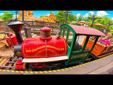 Front row point of view footage of Big Thunder Mountain Railroad