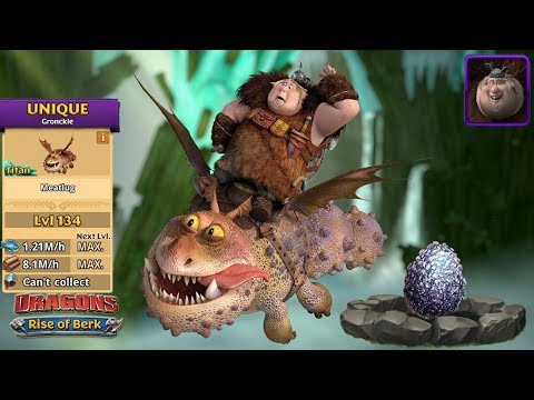 Meatlug (Fishlegs' Gronckle) Max Level 134 - Titan Mode | Dragons: Rise of Berk