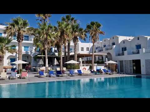 Kamari Beach Hotel Santorini. 4k 60fps