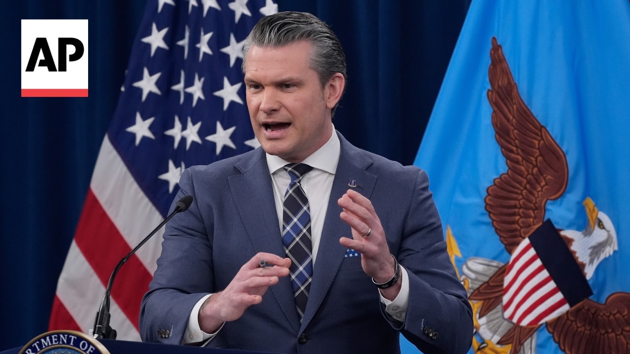 Video | Pete Hegseth says the US military 'controls the fate' of Iran