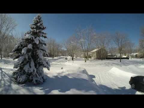 Minnesota snow storm time-lapse 2/13/14 (16x speed)