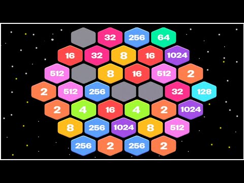 2048 merge hexa number puzzle - Gameplay Walkthrough - YouTube