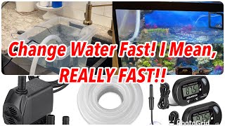 Easy And Quick Way To Change Water In Fish Tank | Cheaper And Faster Than Python No Spill System