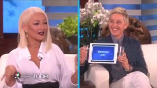 Christina Aguilera plays Heads Up on Ellen (Sings Adele, Rihanna & Whitney Houston)