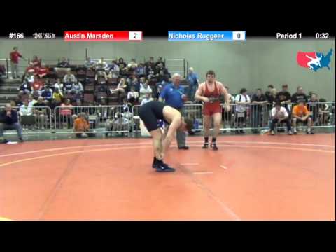 FILAJRFS: 120 KG / 264.5 lbs: Austin Marsden (Gator/Cowboy) vs. Nicholas Ruggear (NLWC)