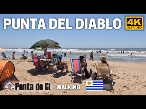 PLAYA DE LOS PESCADORES - PUNTA DEL DIABLO - ROCHA - COSTA ATLÁNTICA de URUGUAY #walking VERANO 2025