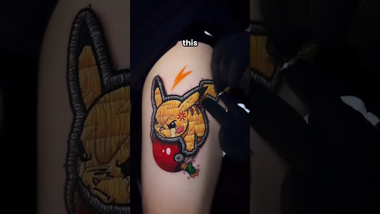 His tattoos look like actual patches