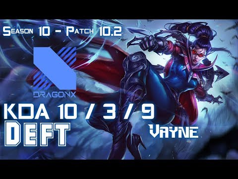 DRX Deft VAYNE vs YASUO ADC - Patch 10.2 KR Ranked